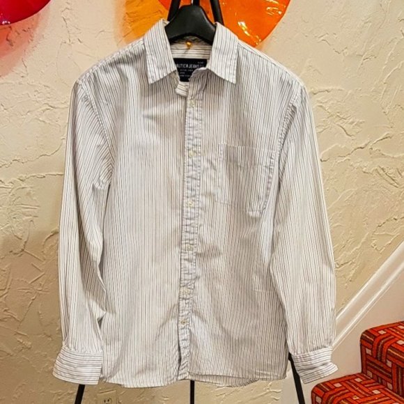 Nautica Casual Button Down Striped Shirt - Picture 1 of 8